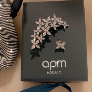 APM Monaco asymmetric studs earrings